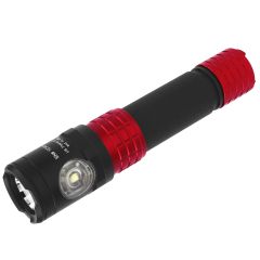 USB-578XL-R | USB Dual-Light Rechargeable Flashlight w/Holster | Red