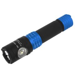 USB-578XL-BL | USB Dual-Light Rechargeable Flashlight w/Holster | Blue
