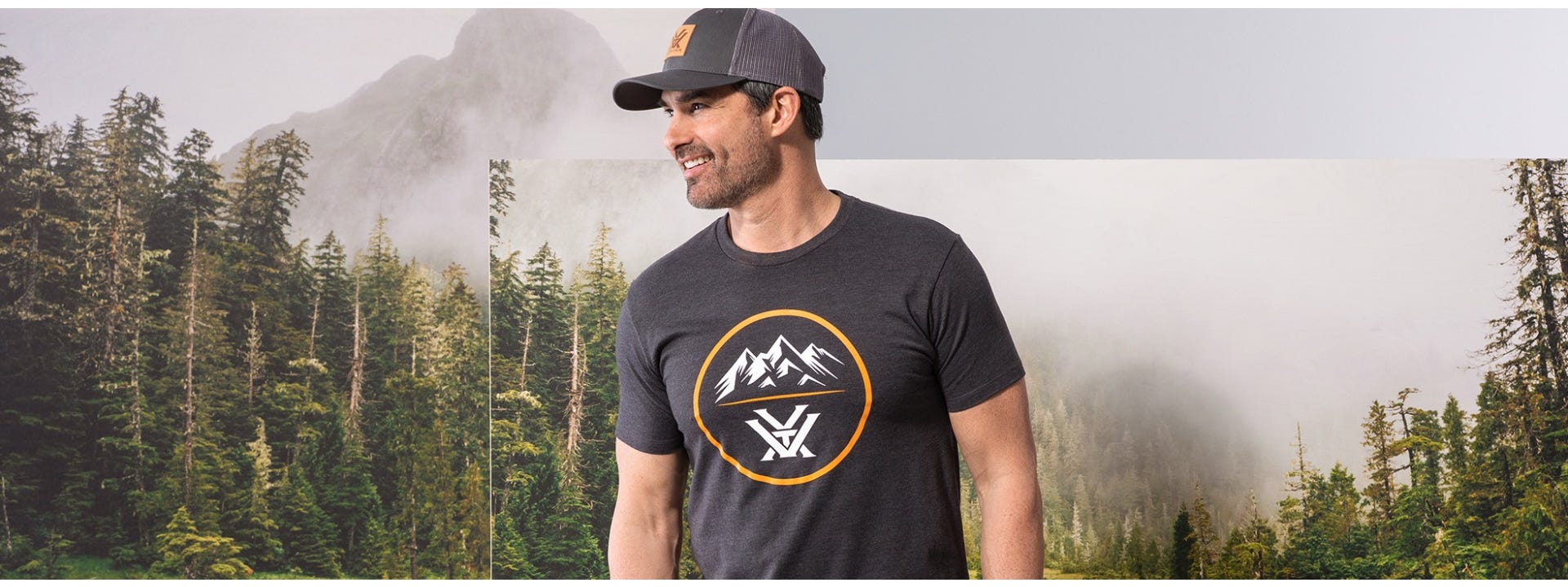 Vortex Men's Three Peaks T-Shirt - Charcoal Heather